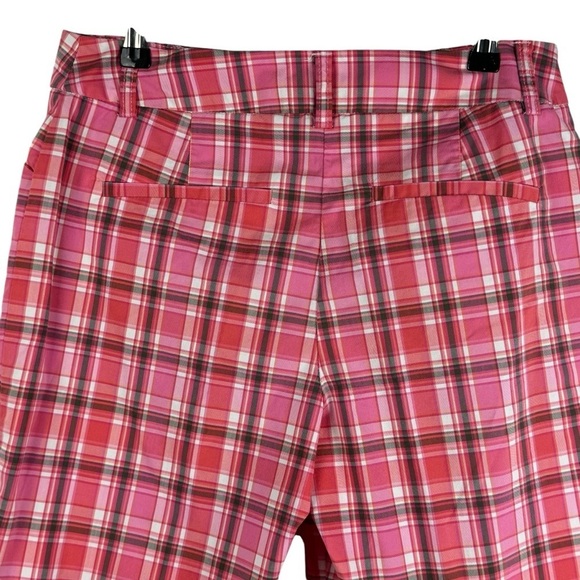 Jones New York Sport‎ Plaid Plaid Bermuda Shorts Women's 6 Pink White - Picture 4 of 8